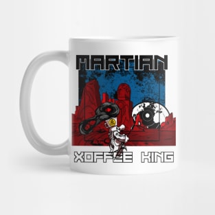 Martian Xoffee King - The Spear Thrower (Black Text on White) Mug